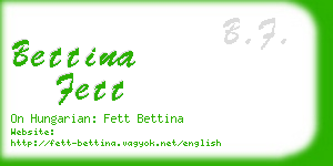 bettina fett business card